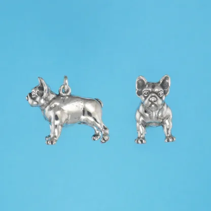 Microsculptures 1440 French Bulldog Silver Charm