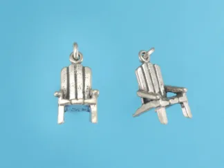 Microsculptures 1443 Adirondack Chair Silver Charm