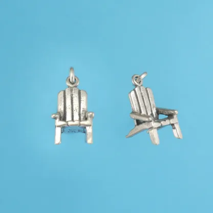 Microsculptures 1443 Adirondack Chair Silver Charm