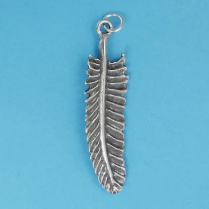 Microsculptures 1444 Feather Silver Pendant