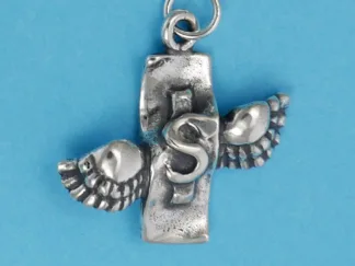 Microsculptures 1447 Money Flies Silver Charm