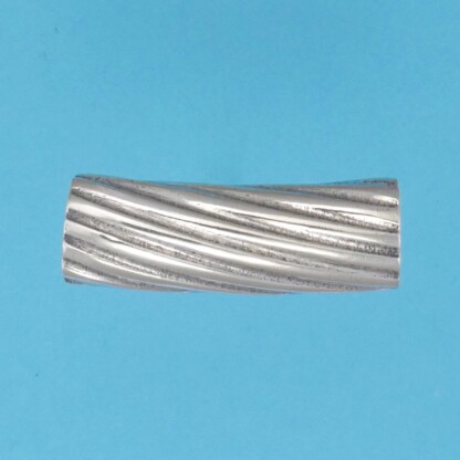 Microsculptures 1450 Rigatoni Pasta Silver Bead