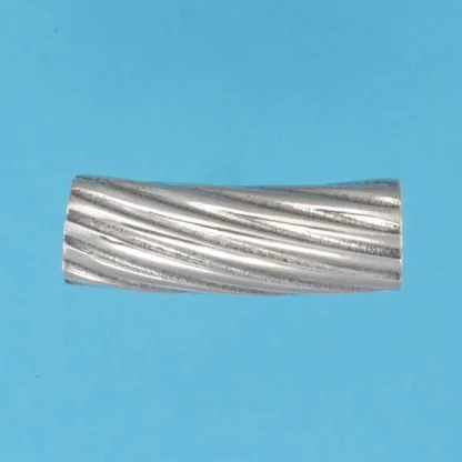 Microsculptures 1450 Rigatoni Pasta Silver Bead