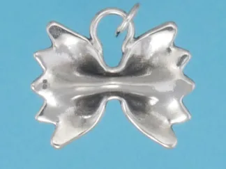 Microsculptures 1452 Farfalle Bowtie Pasta Silver Charm