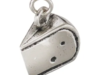 Microsculptures 1462 Gouda Cheese Wedge Silver Charm