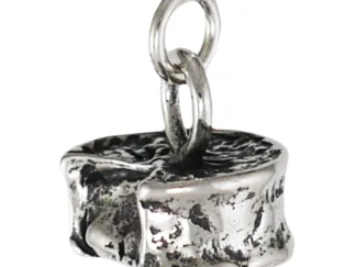 Microsculptures 1463 Brie Cheese Silver Charm
