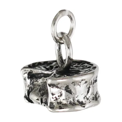 Microsculptures 1463 Brie Cheese Silver Charm