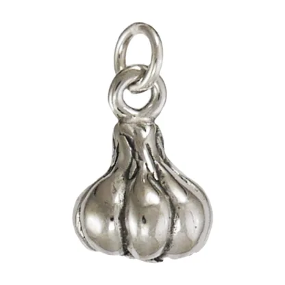 Microsculptures 1465 Garlic Silver Charm-Small