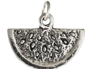 Microsculptures 1467 Watermelon Slice Silver Charm