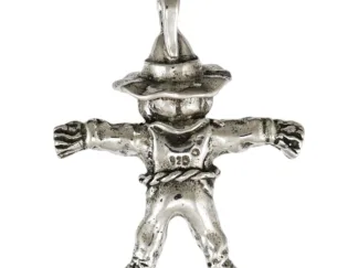 Microsculptures 1471 Scarecrow Silver Pendant