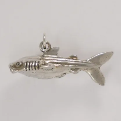 Microsculptures 1472 Whale Shark Silver Charm