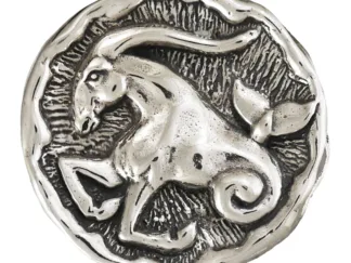 Microsculptures 1478 Capricorn Silver Pendant