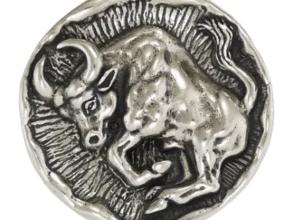Microsculptures 1479 Taurus Silver Pendant