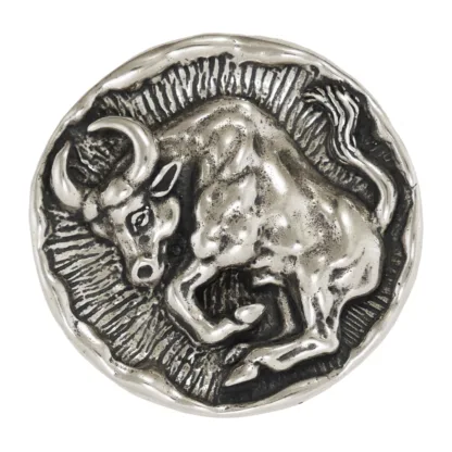 Microsculptures 1479 Taurus Silver Pendant