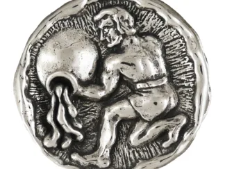Microsculptures 1482 Aquarius Silver Pendant