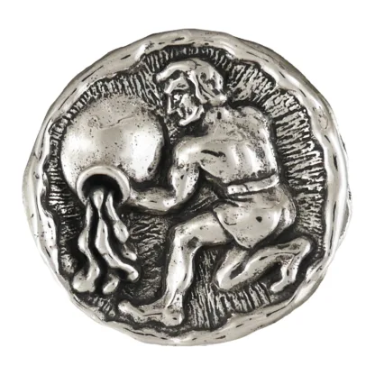 Microsculptures 1482 Aquarius Silver Pendant
