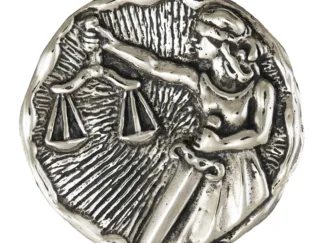Microsculptures 1483 Libra Silver Pendant
