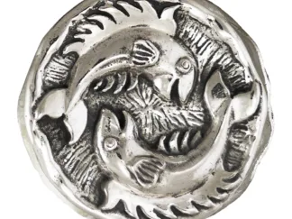 Microsculptures 1484 Pisces Silver Pendant