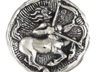 Microsculptures 1487 Sagittarius Silver Pendant