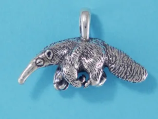 Microsculptures 1494 Anteater Silver Pendant