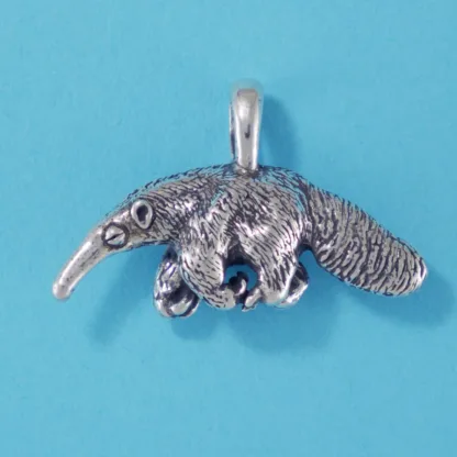 Microsculptures 1494 Anteater Silver Pendant