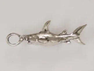 Microsculptures 1496 Hammerhead Shark Silver Pendant
