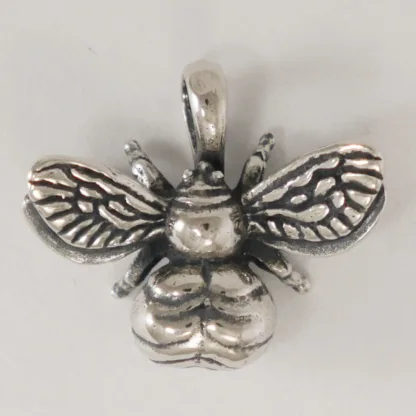 Microsculptures 1505 Bumble Bee Silver Pendant
