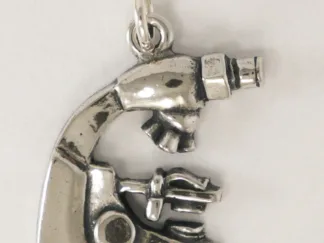 Microsculptures 1508 Microscope Silver Charm