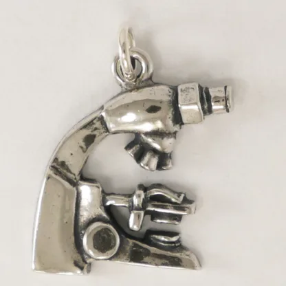 Microsculptures 1508 Microscope Silver Charm
