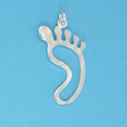 Microsculptures 0231 Foot Silver Charm