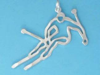 Microsculptures 0233 Downhill Skier Silver Charm