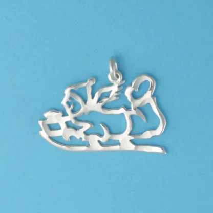 Microsculptures 0234 Sledder Silver Charm