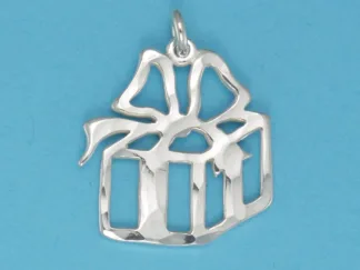 Microsculptures 0236 Christmas Gift Silver Charm