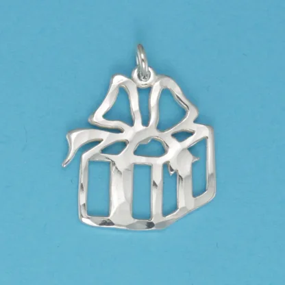 Microsculptures 0236 Christmas Gift Silver Charm