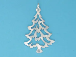 Microsculptures 0240 Christmas Tree Silver Charm
