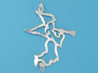 Microsculptures 0241 Flying Angel Silver Charm