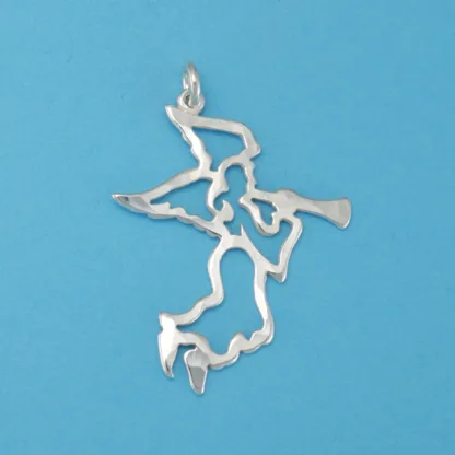 Microsculptures 0241 Flying Angel Silver Charm