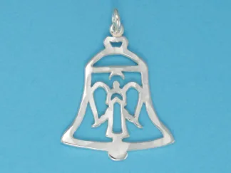 Microsculptures 0242 Angel In Bell Silver Charm