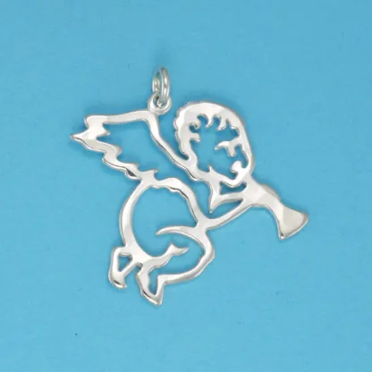 Microsculptures 0243 Cherub Silver Charm