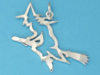 Microsculptures 0247 Witch Silver Pendant