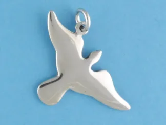 Microsculptures 0254 Dove Gliding Silver Charm