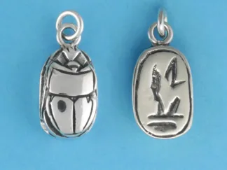 Microsculptures 0256 Scarab Silver Charm