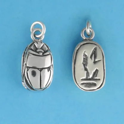 Microsculptures 0256 Scarab Silver Charm