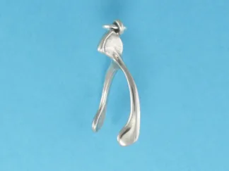 Microsculptures 0258 Wishbone Silver Charm