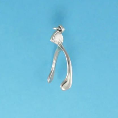 Microsculptures 0258 Wishbone Silver Charm