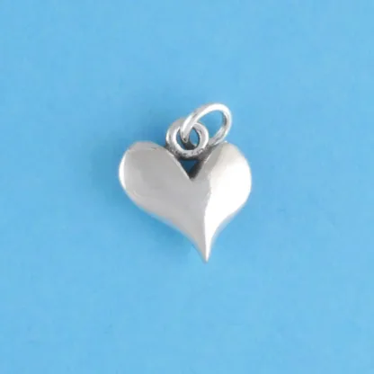 Microsculptures 0261 Solid Heart Silver Charm