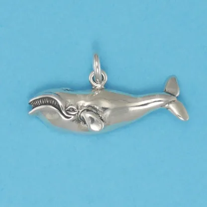 Microsculptures 0265 Right Whale Silver Charm