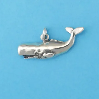 Microsculptures 0266 Sperm Whale Silver Charm
