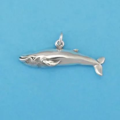 Microsculptures 0267 Blue Whale Silver Charm