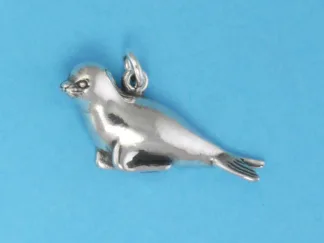 Microsculptures 0268 Harp Seal Pup Silver Charm